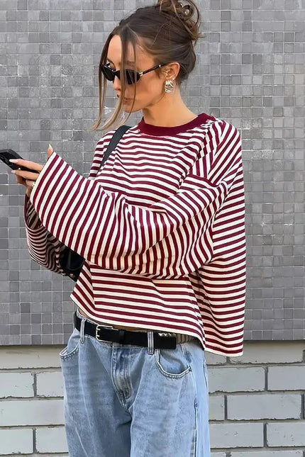 Gestreepte oversized t-shirt