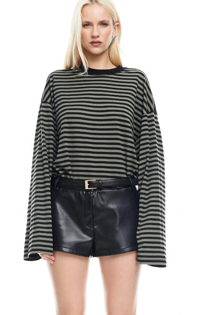 Gestreepte oversized t-shirt