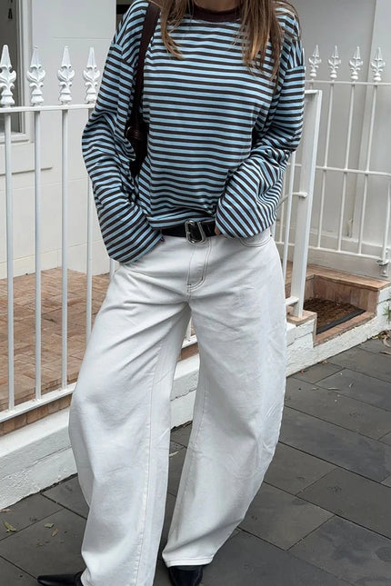 Gestreepte oversized t-shirt