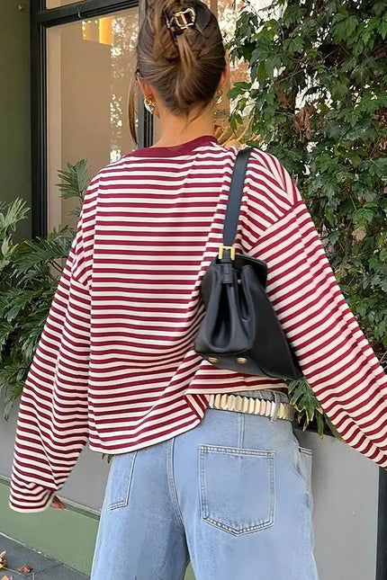 Gestreepte oversized t-shirt